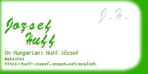 jozsef huff business card